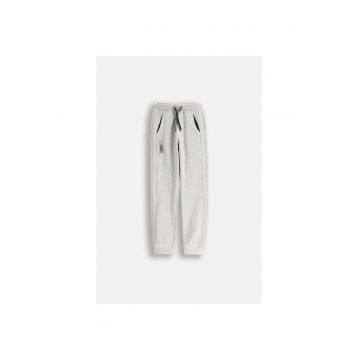 Pantaloni sport cu captuseala terry si talie ajustabila