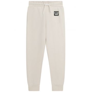 Pantaloni sport cu snur si aplicatie logo