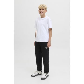 Pantaloni de trening din amestec de bumbac cu snur in talie