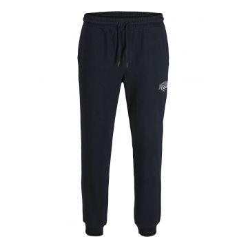 Pantaloni de trening din amestec de bumbac cu snur in talie