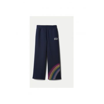 Pantaloni fete -  304883101 - Bumbac/Poliester - Albastru