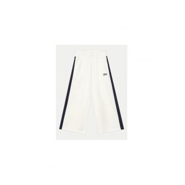 Pantaloni fete -  305289827 - Bumbac/Poliester reciclat - 134 CM - Alb