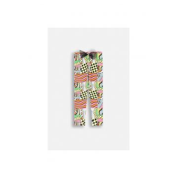 Colanti lungi fetite  imprimeu abstract - fundita decorativa - multicolor - bumbac