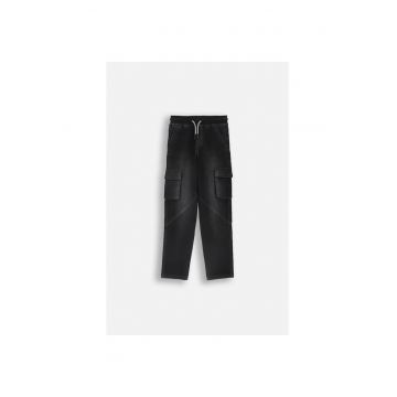 Pantaloni copii -  bumbac - negru -