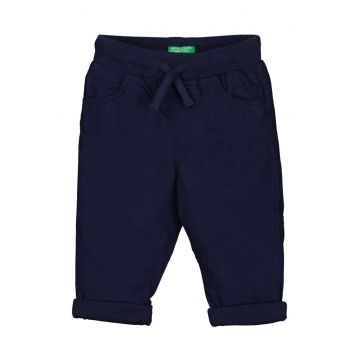 Pantaloni de bumbac cu snur in talie