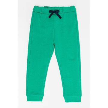 Pantaloni de trening de bumbac cu snur in talie