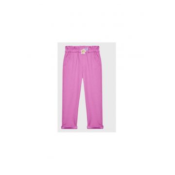 Pantaloni fete -  301238188 - Poliester/Viscoza - Roz