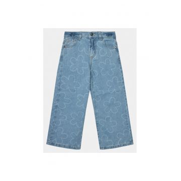 Pantaloni fete -  303816247 - Bumbac - Albastru