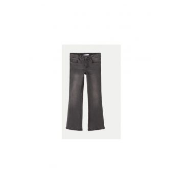 Pantaloni fete -  304434136 - Bumbac/Poliester - Gri