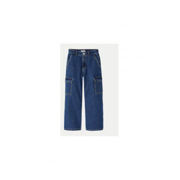 Pantaloni fete -  304434228 - Bumbac/Poliester - Albastru