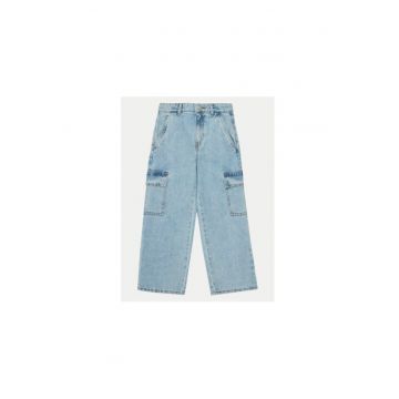 Pantaloni fete -  304718250 - Bumbac/Poliester - Albastru
