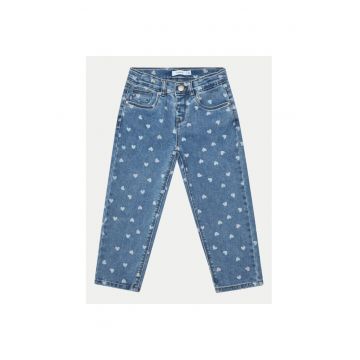 Pantaloni fete -  304718359 - Bumbac/Poliester - Albastru