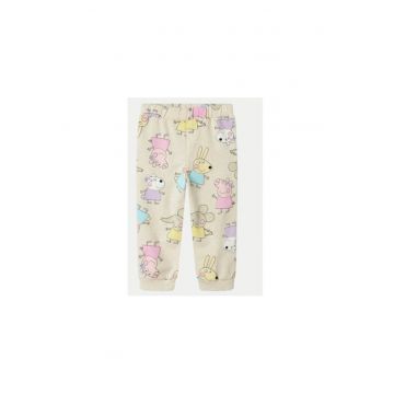 Pantaloni fete -  304937385 - Bumbac organic - Bej