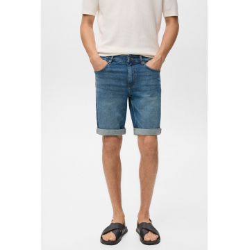 Bermude din denim cu talie medie
