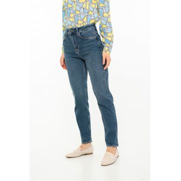 Blugi mom fit cu talie inalta Flavia