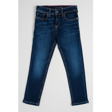 Blugi slim fit cu aspect decolorat
