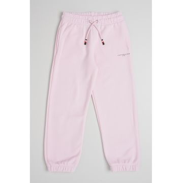 Pantaloni de trening din amestec de bumbac cu snur ajustabil