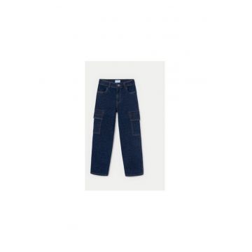 Pantaloni fete -  304330971 - Bumbac - 152 CM - Albastru