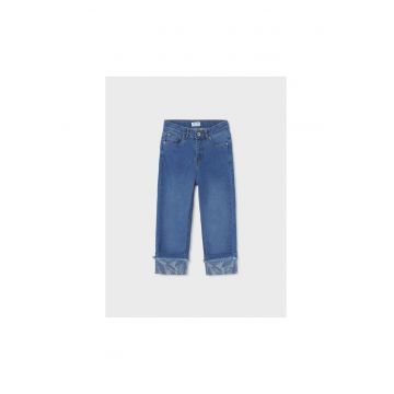 Pantaloni lungi -  302083329 - Bumbac - Elastan - Albastru marin