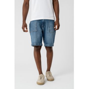 Pantaloni scurti din denim cu aspect decolorat