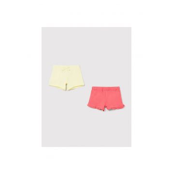 Set 2 perechi pantaloni copii -  446089 - Roz/Galben - Bumbac