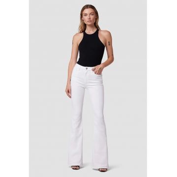 Blugi bootcut cu talie inalta