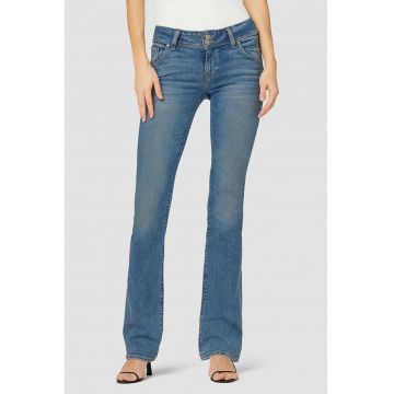 Blugi bootcut din denim premium cu aspect decolorat