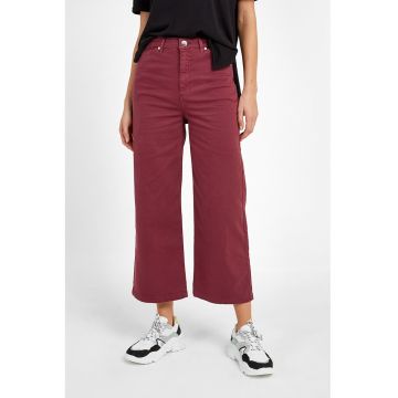 Blugi crop cu talie inalta