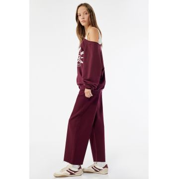 Blugi crop drepti cu talie inalta