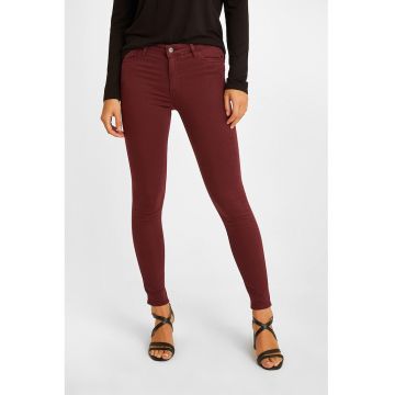 Blugi crop skinny cu talie medie