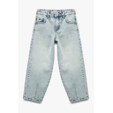 Blugi cu model uni si 5 buzunare