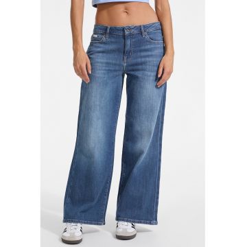 Blugi drepti din denim cu talie medie