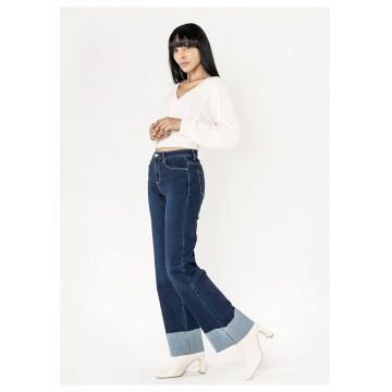 Blugi Evazati  Albastru Inchis P601 M8 17959