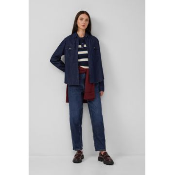 Blugi mom fit cu talie inalta