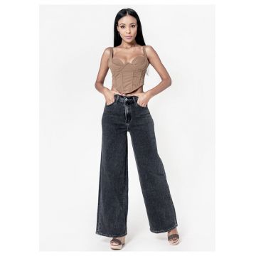 Blugi negri dama wide leg  YY300-7 M10 17949