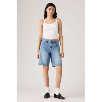 Blugi scurti relaxed fit cu talie medie