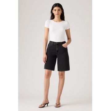 Blugi scurti relaxed fit cu talie medie