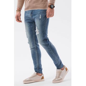 Blugi skinny cu aspect deteriorat