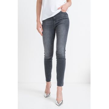 Blugi skinny cu talie inalta