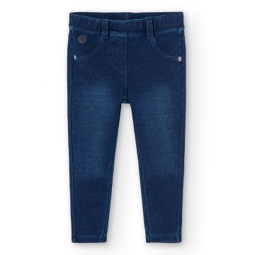 Blugi slim fit cu banda elastica in talie