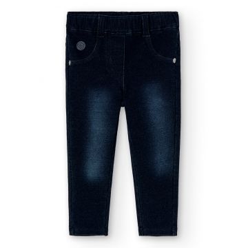 Blugi slim fit cu banda elastica in talie