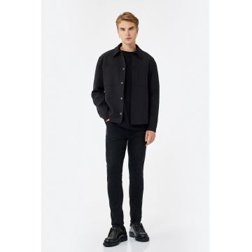 Blugi slim fit cu talie medie