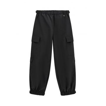 Pantaloni cargo cu talie elastica