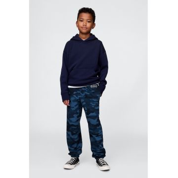 Pantaloni cu snur si model camuflaj