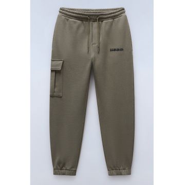 Pantaloni de trening cargo cu banda elastica cu snur in talie