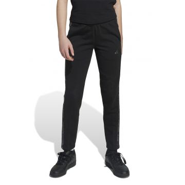 Pantaloni de trening cu benzi laterale cu model si snur