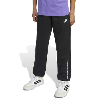 Pantaloni de trening cu logo si snur