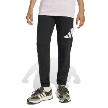 Pantaloni de trening cu logo si snur in talie
