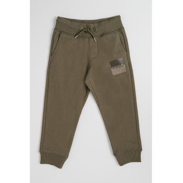 Pantaloni de trening cu talie medie si snur