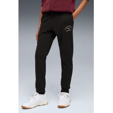 Pantaloni de trening din amestec de bumbac cu buzunare laterale